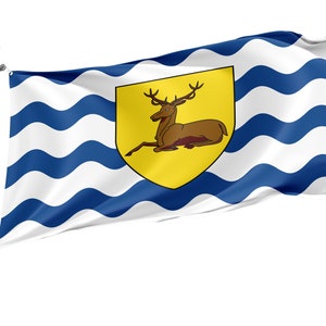 Flag of Hertfordshire, Unique Design Print, Flags for Indoor & Outdoor Use, British County, Size - 3x5Ft / 90x150cm, Made in EU