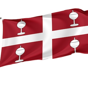Flag of Saint Richard of Chichester with Brass Grommets, Unique Design Print, Double Sided Large Flag, Size 3x5Ft / 90x150cm, Made in EU