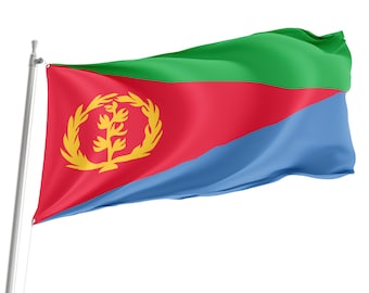 Flag of Eritrea, Patriotic Flags, Unique Design Print, Flags for Indoor & Outdoor Use, Size - 3x5 Ft / 90x150 cm, Made in EU
