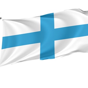 Flag Marseille with Brass Grommets, France, Unique Design Print, Double Sided Large Flag, Size - 3x5Ft / 90x150cm, Made in EU