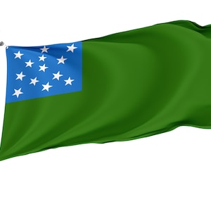 Vermont Republic Flag with Brass Grommets, Unique Design Print, Double Sided Large Flag, Size 3x5Ft / 90x150cm