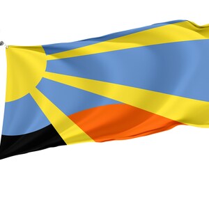 Brandon, South Dakota Flag, Unique Design Print, Double Seams, Bright Colours, Reinforced Fabric, Size - 3x5Ft / 90x150cm, Garden flags