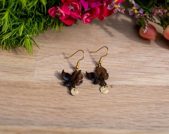 Boucles d'oreilles Orchidée