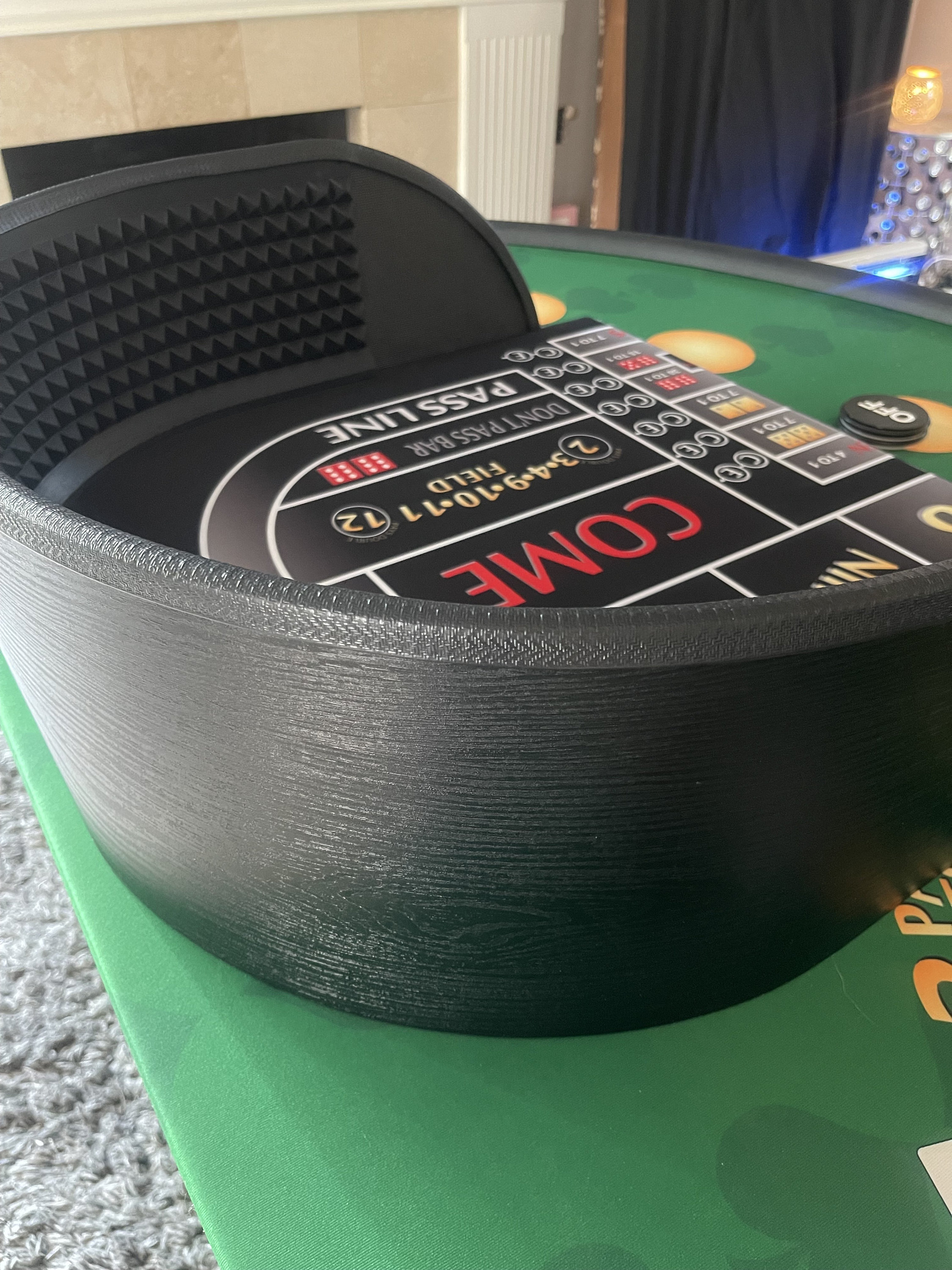 Craps Table Rug Craps Table Rig Black on Black PRACTICE TABLE With Vegas Style Layout ...