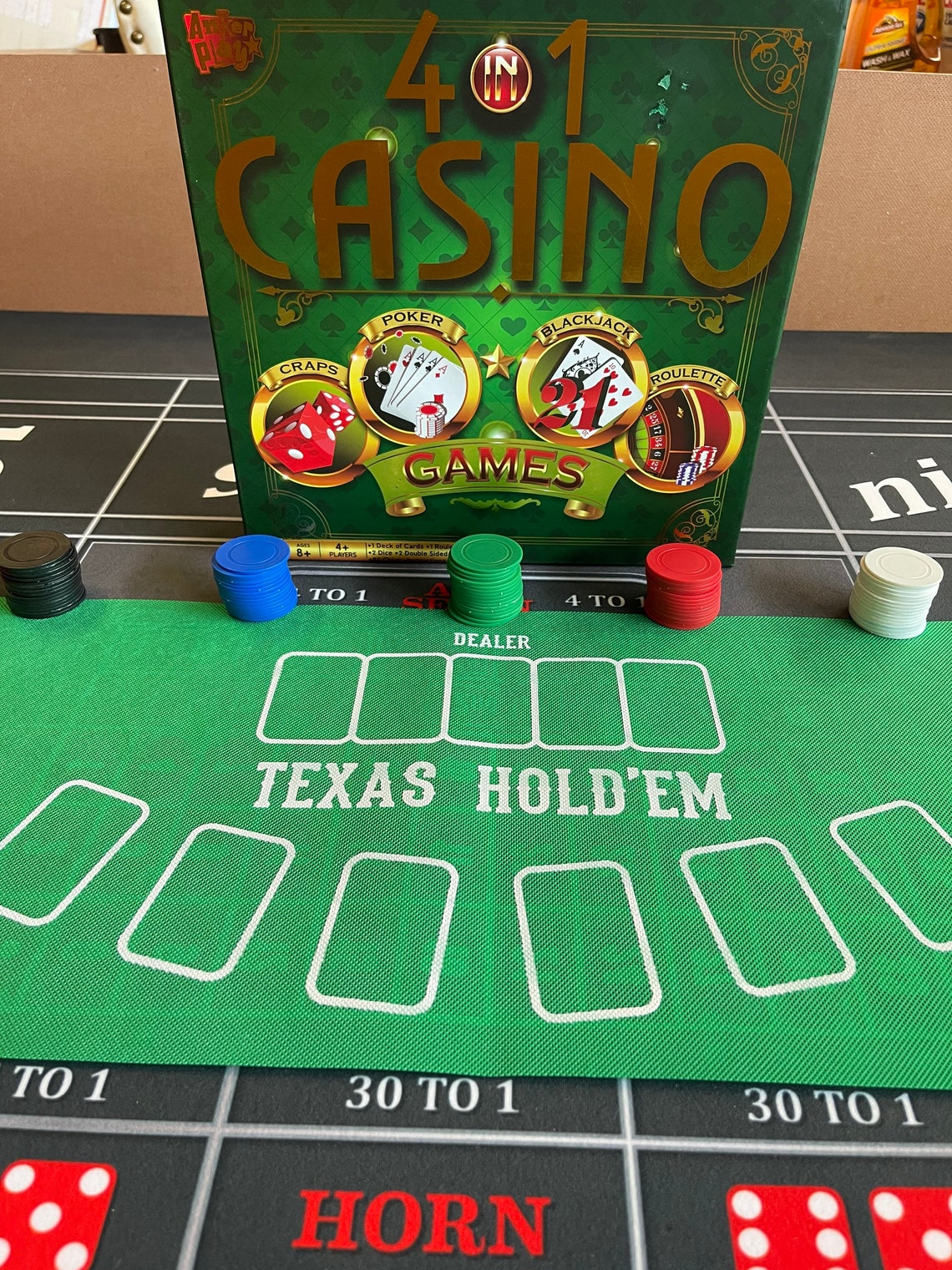 Casino Board Games 4 in 1 Etsy