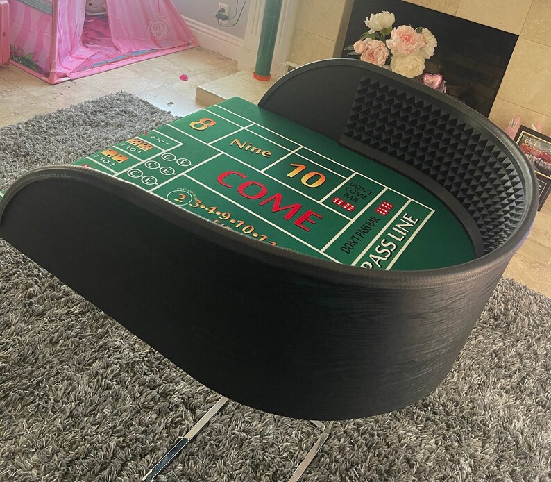 CRAPS PRACTICE TABLE With Vegas Style Layout Etsy