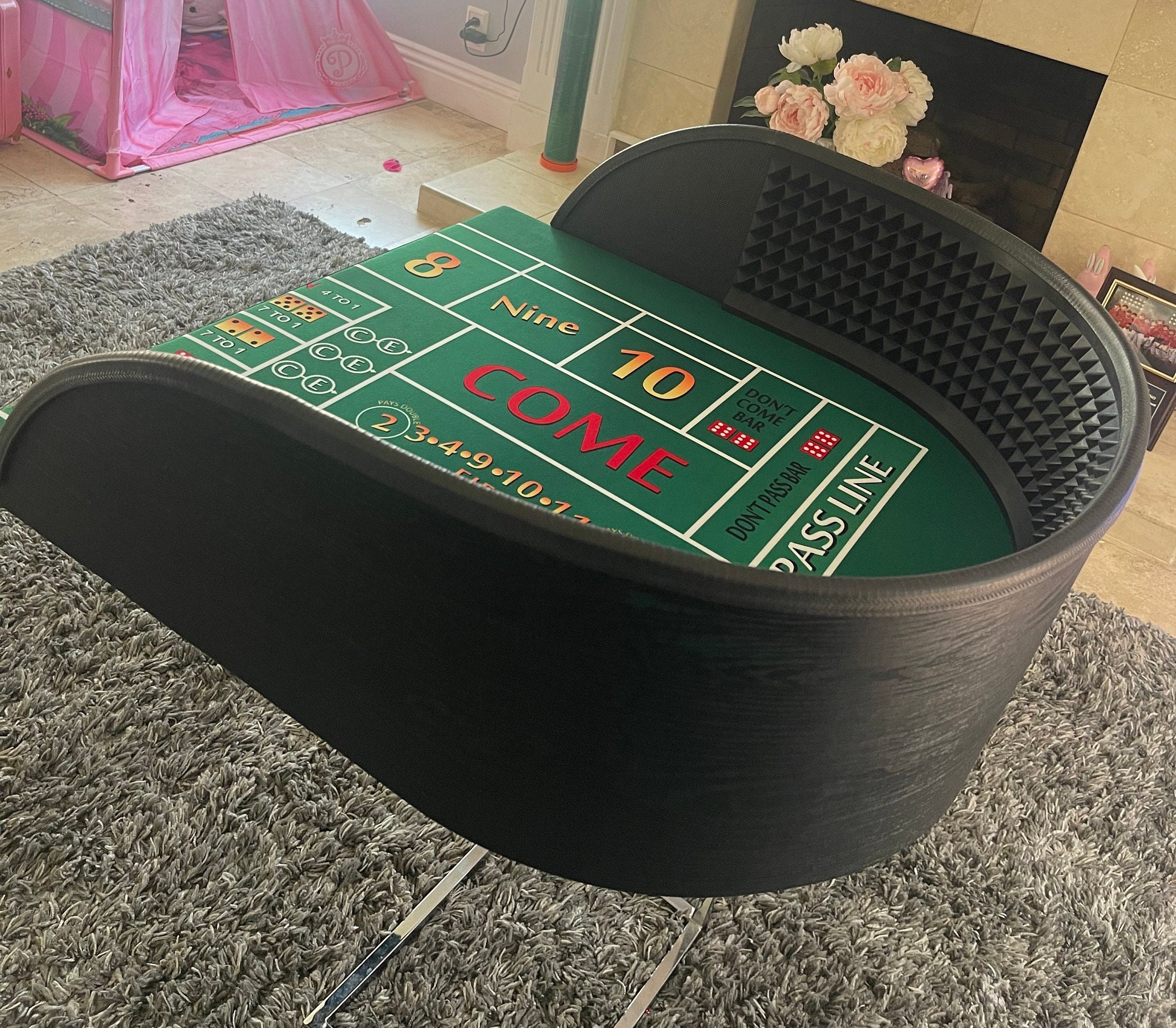 CRAPS PRACTICE TABLE With Vegas Style Layout Etsy