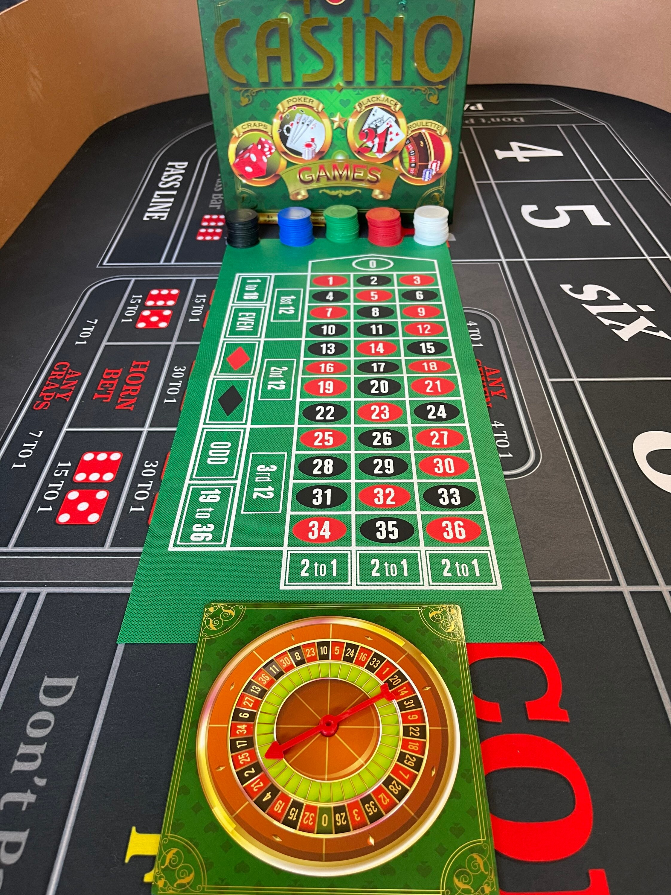 Casino Board Games 4 in 1 Etsy