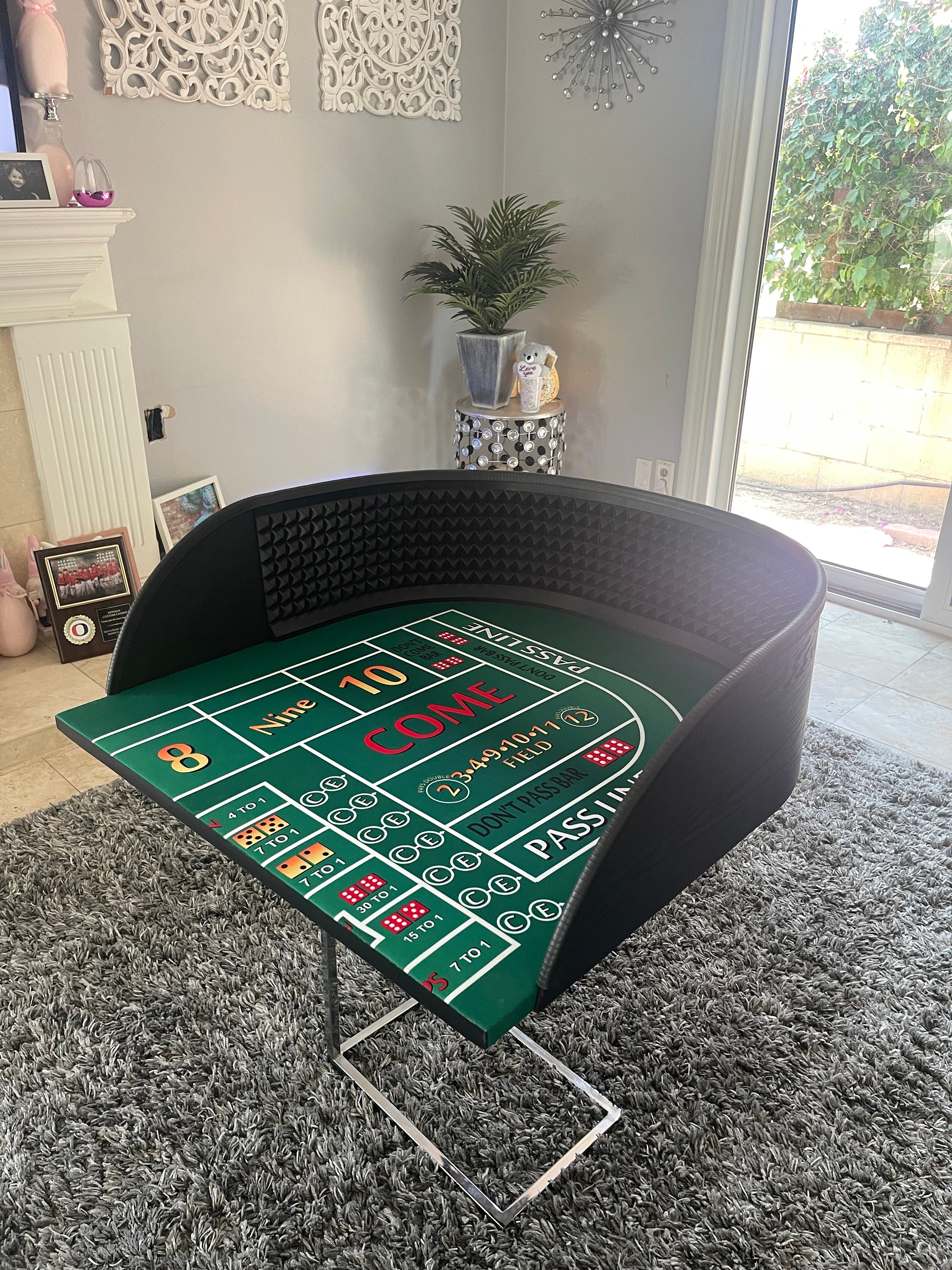 CRAPS PRACTICE TABLE With Vegas Style Layout Etsy
