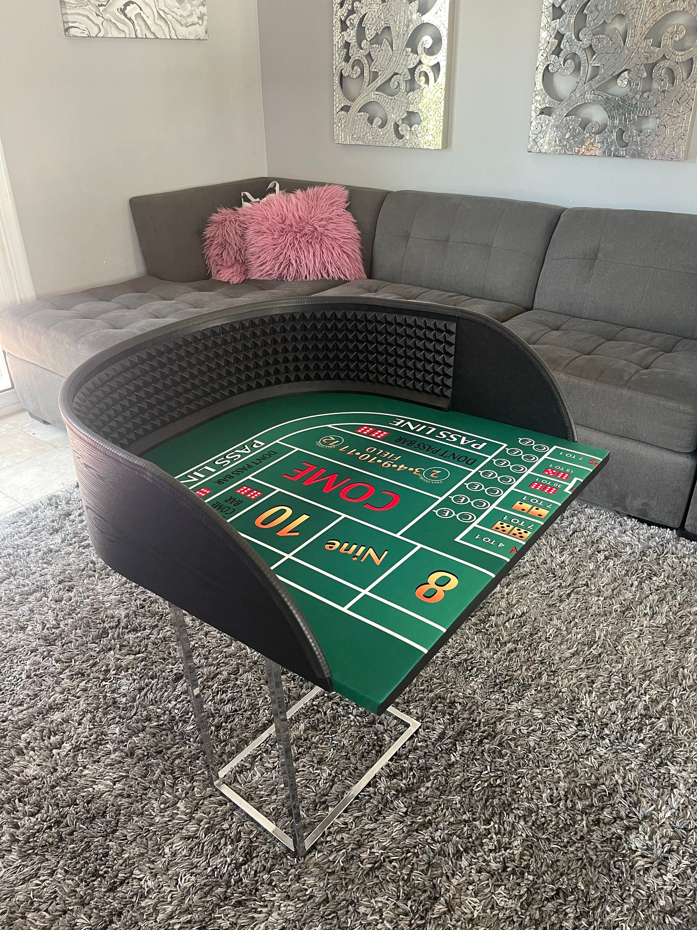 CRAPS PRACTICE TABLE With Vegas Style Layout Etsy