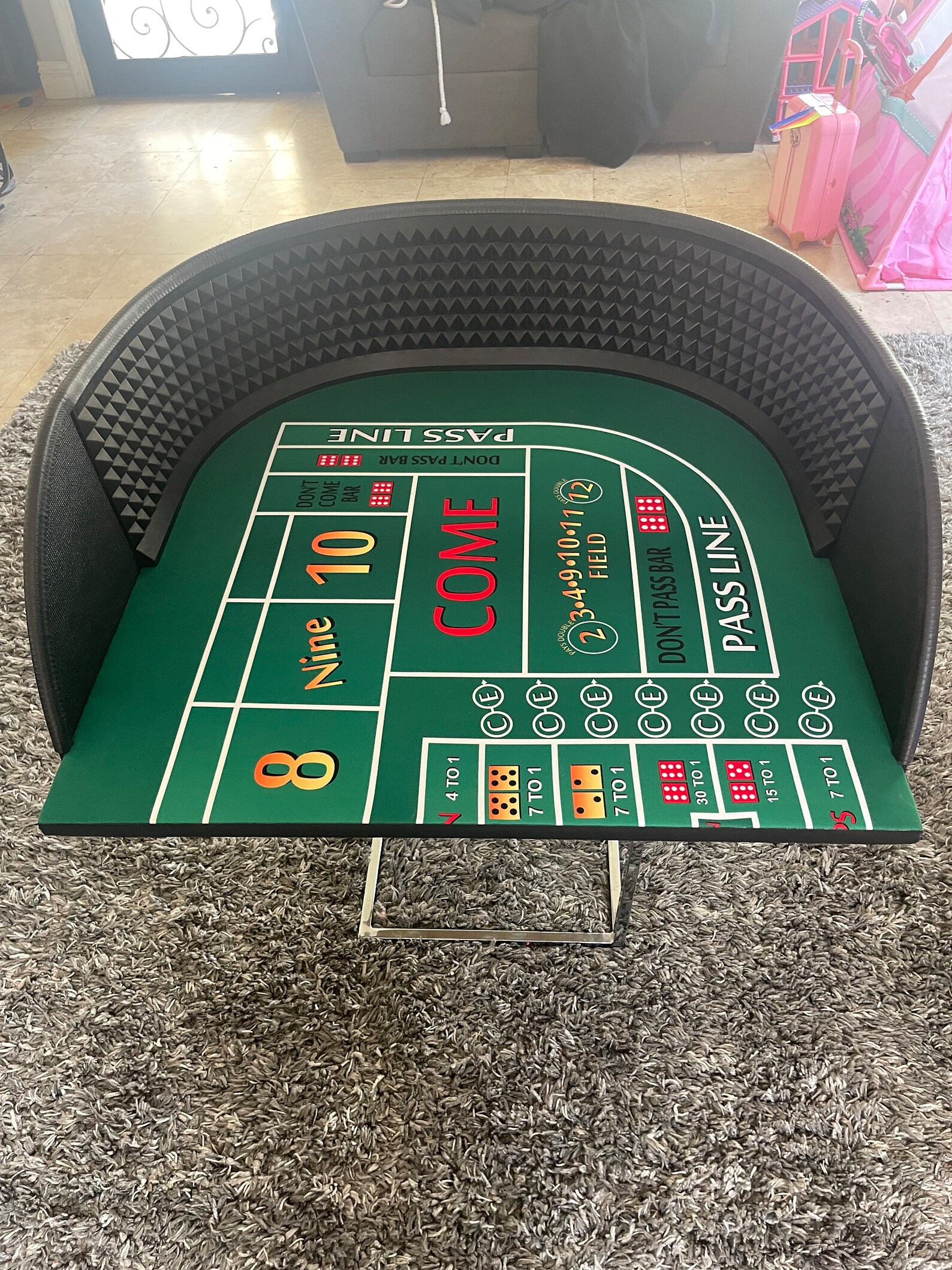 CRAPS PRACTICE TABLE With Vegas Style Layout Etsy