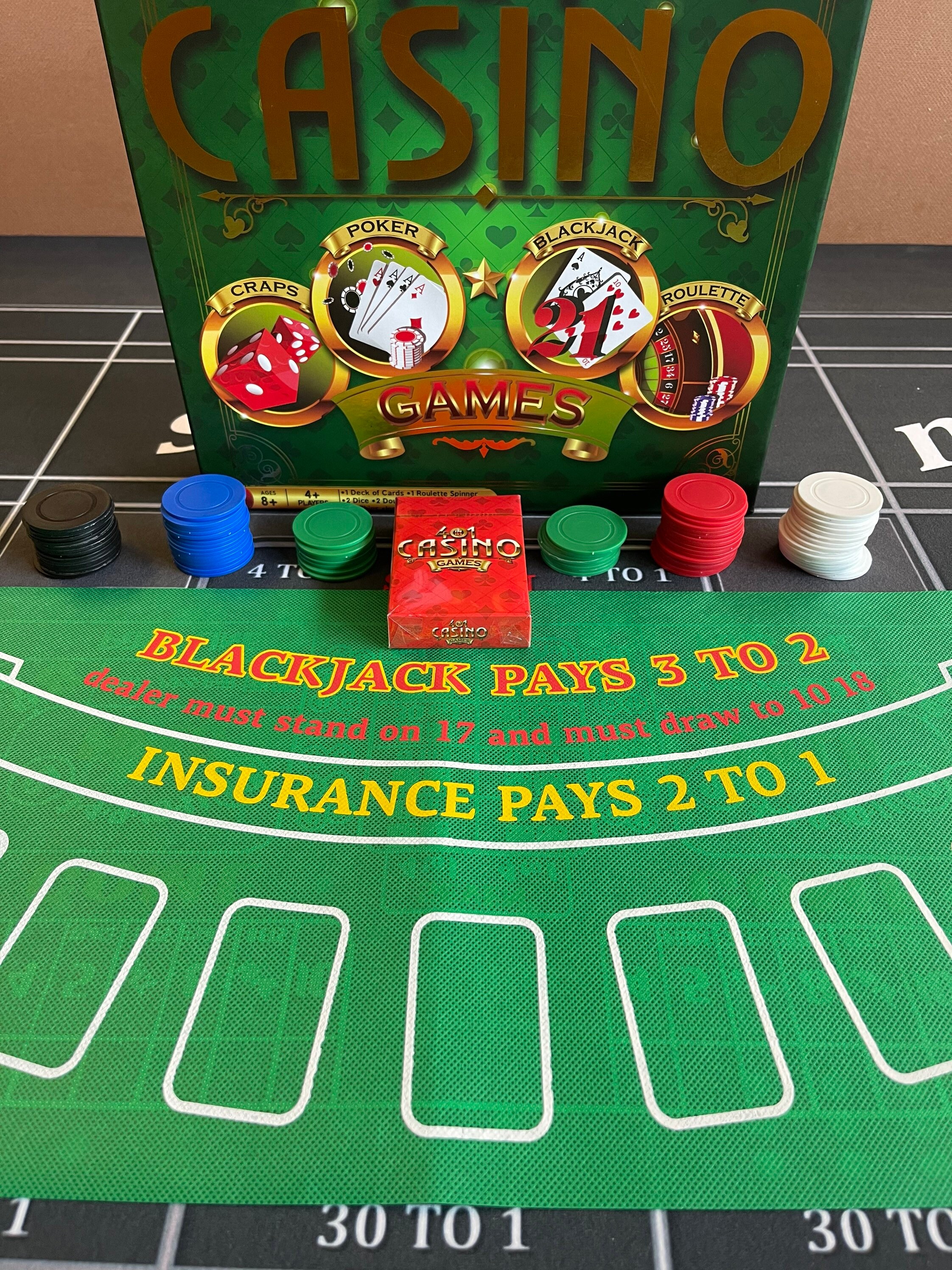 Casino Board Games 4 in 1 Etsy