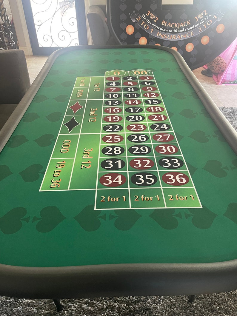 Roulette Table With Folding Legs / Wheel Not Included Etsy