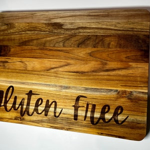 Gluten Free Cutting Board - Celiac gift - Gluten-free serving board - Gift for Celiacs - Gluten Free Kitchen Accessory