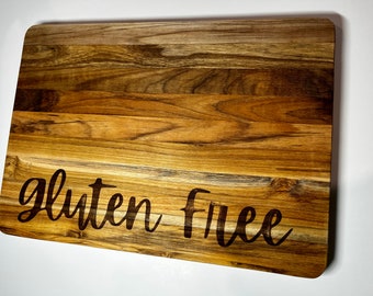 Gluten Free Cutting Board - Celiac gift - Gluten-free serving board - Gift for Celiacs - Gluten Free Kitchen Accessory
