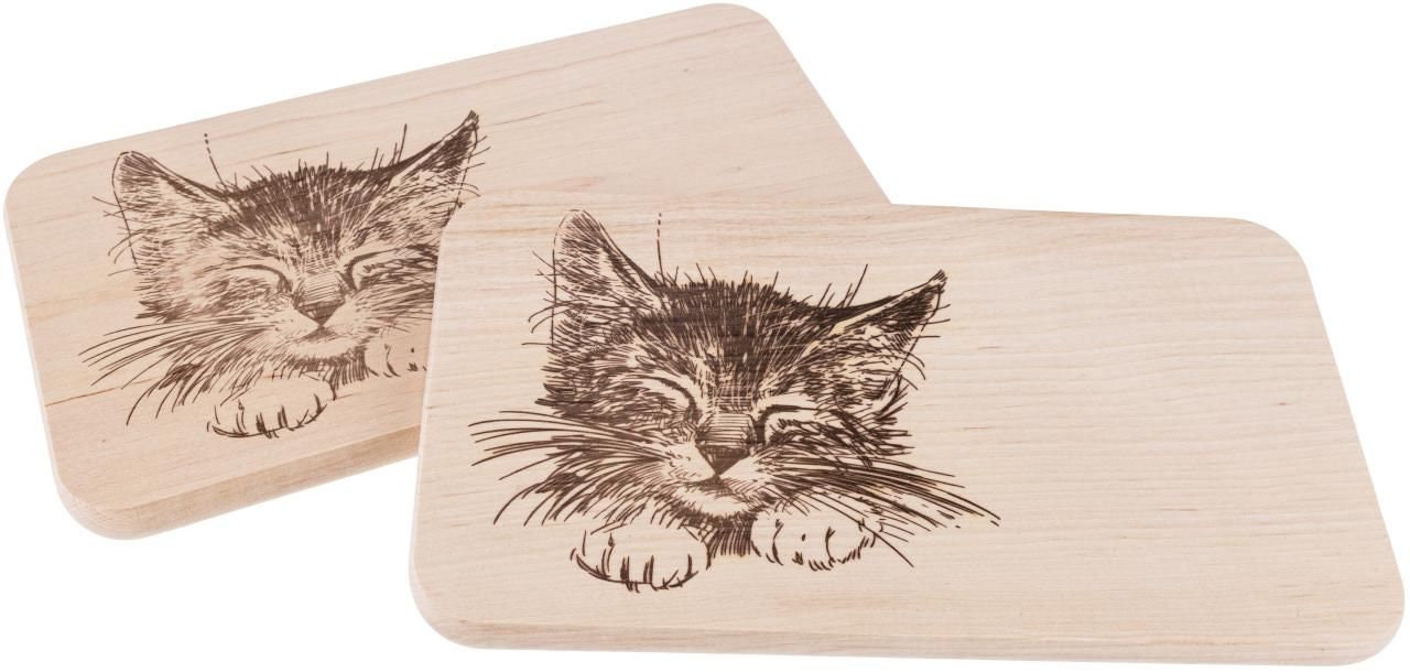 Rannenberg & Friends Frühstücksbrettchen 'Katzen Auf Der Mauer' – 23x14 Cm, Aus Resopal, Lebensmittelecht & Spülmaschinenfest