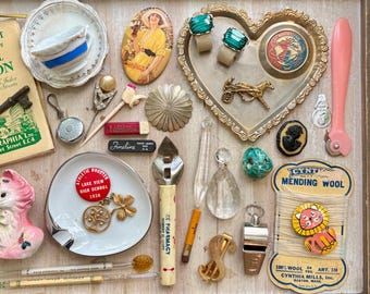 Vintage Curiosity Bundle: Trinkets, Treasures, Collectibles, Toys, Knick Knacks