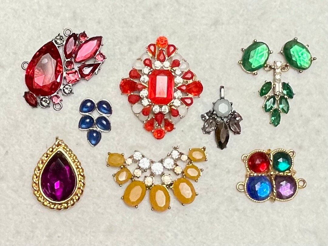 Vintage Rhinestone Costume Jewelry Colorful Rhinestone Etsy