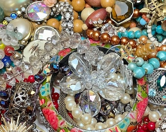 Vintage to Modern Costume Jewelry Jar Mixed Media, Craft  display picture 3