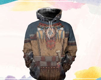 Native hoodie, Fashion hoodie, Wolf 3D printed, casual hoodie, Harajuku street clothing