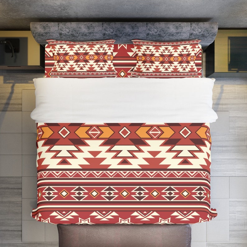 Navajo Aztec Tribal Native Indians American Print Duvet Cover Bedding Set main image 1