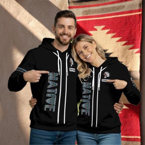 Personalisierter Native Hoodie - Benutzerdefinierte 3D Tribal Sweatshirt, Unisex Geschenk