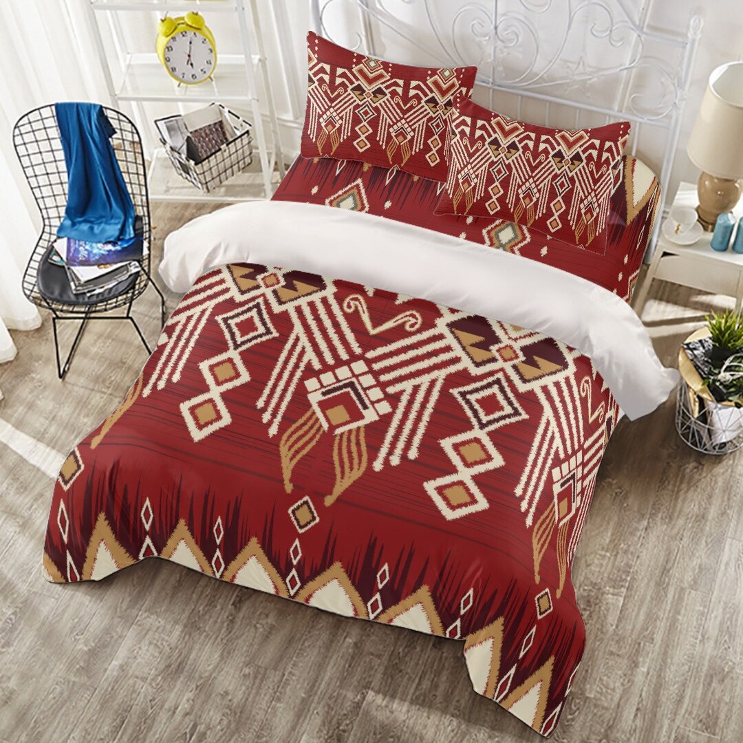 Native American Bedding, Tribal Bedding Set, Boho Bedding With Native