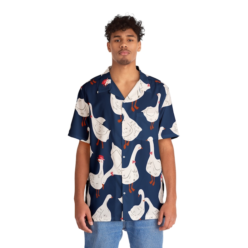 Duck Hawaiian Shirt Icon, Oversize Men's, Tropical Hawaiian Shirt ...