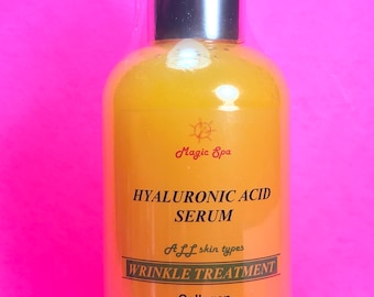 6oz 100% Pure Hyaluronic Acid Collagen Matrixyl 3000, Wrinkle Filler Peptides, Anti-Aging Wrinkles Fine Lines Moisturizer Serum Cream