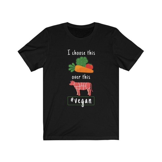 Vegan Vegetables Over Meat T-shirt Tee 
