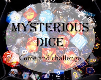 Mystery DnD Dice Set ，Mysteries Polyhedral Dice Set for Dungeons & Dragons，Mysterious resin dice ,Mystery metal dice，D6 dice