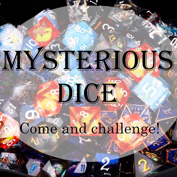 Mystery DnD Dice Set ，Mysteries Polyhedral Dice Set for Dungeons & Dragons，Mysterious resin dice ,Mystery metal dice，D6 dice