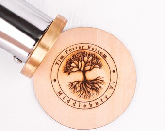 Custom Logo Branding Iron, Wood and Leather Stamp