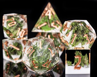 Resin mountain dice for dnd gifts , Handmade resin dice set for gifts , Resin sharp edge dnd dice set d&d dice set,dnd dice set resin