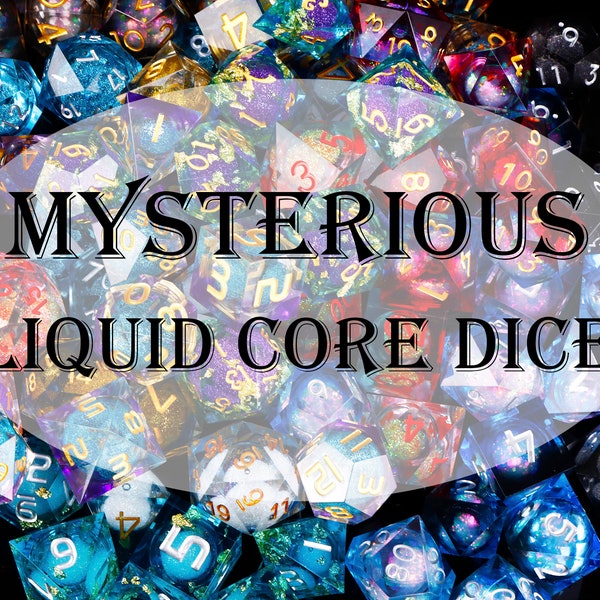 Mystery liquid core dice ，Mysteries Polyhedral Dice Set for Dungeons & Dragons，Mysterious resin D6 dice ,Mystery liquid core d20 dice