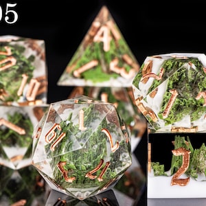 Resin mountain dice for dnd gifts , Handmade resin dice set for gifts , Resin sharp edge dnd dice set d&d dice set,dnd dice set resin #05