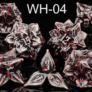 Metal flower black gold dice set dnd for Role Playing Games Metal D&D Dice Set for tabletop games Dungeons and Dragons flower dice set WH-04