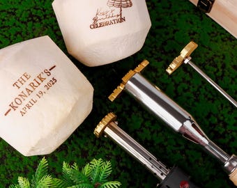 Custom Branding Iron, Adjustable Temperature, Wood and Leather Stamp