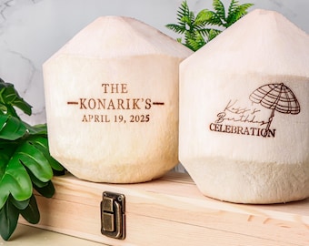 Custom Coconut Branding Iron Stamp, Wedding Logo Gift