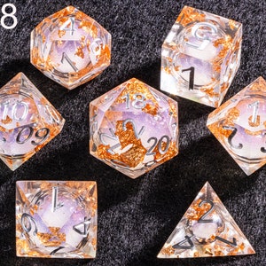 Dnd dice set liquid cores Galaxy liquid core dice set Full dungeons and dragons dice set Liquid core dice set dnd role playing games image 9