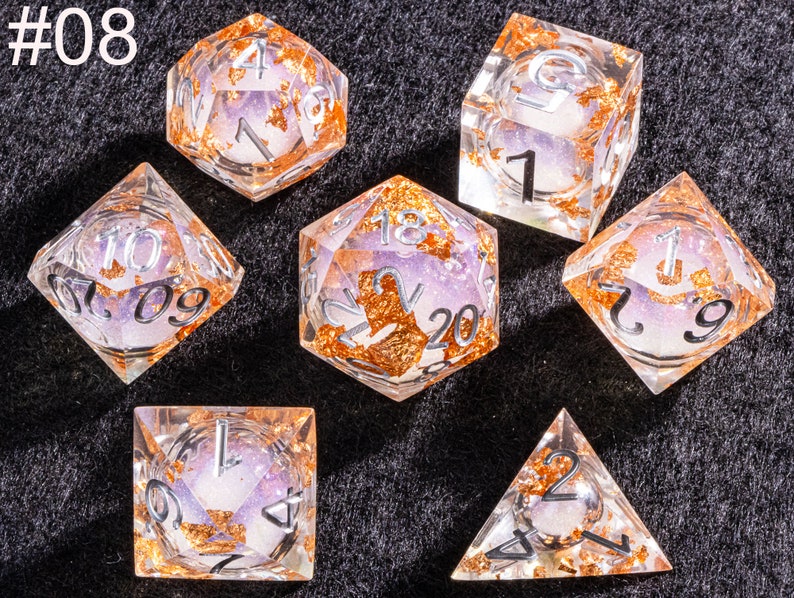 Dnd dice set liquid cores Galaxy liquid core dice set Full dungeons and dragons dice set Liquid core dice set dnd role playing games image 9