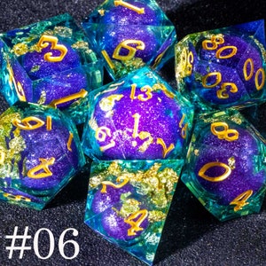Galaxy liquid core dice set for role playing games dungeons and dragons dice set liquid core dnd dice set liquid d&d dice set image 7