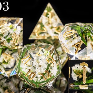 Resin mountain dice for dnd gifts , Handmade resin dice set for gifts , Resin sharp edge dnd dice set d&d dice set,dnd dice set resin #03