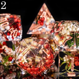 Resin mountain dice for dnd gifts , Handmade resin dice set for gifts , Resin sharp edge dnd dice set d&d dice set,dnd dice set resin #02