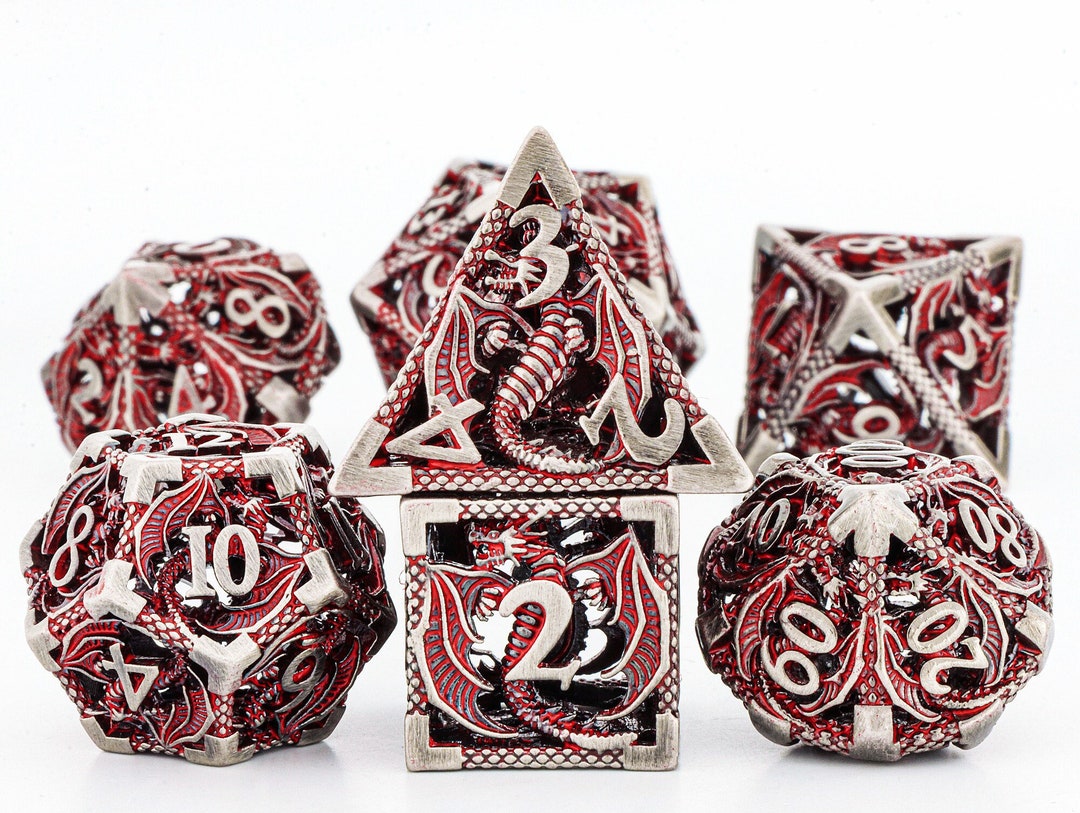 Metal Dnd Dice Set for Dungeons and Dragons Gifts Metal D&D Dice of 7