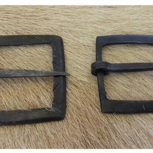 Square wrought iron buckles, belt, clasps