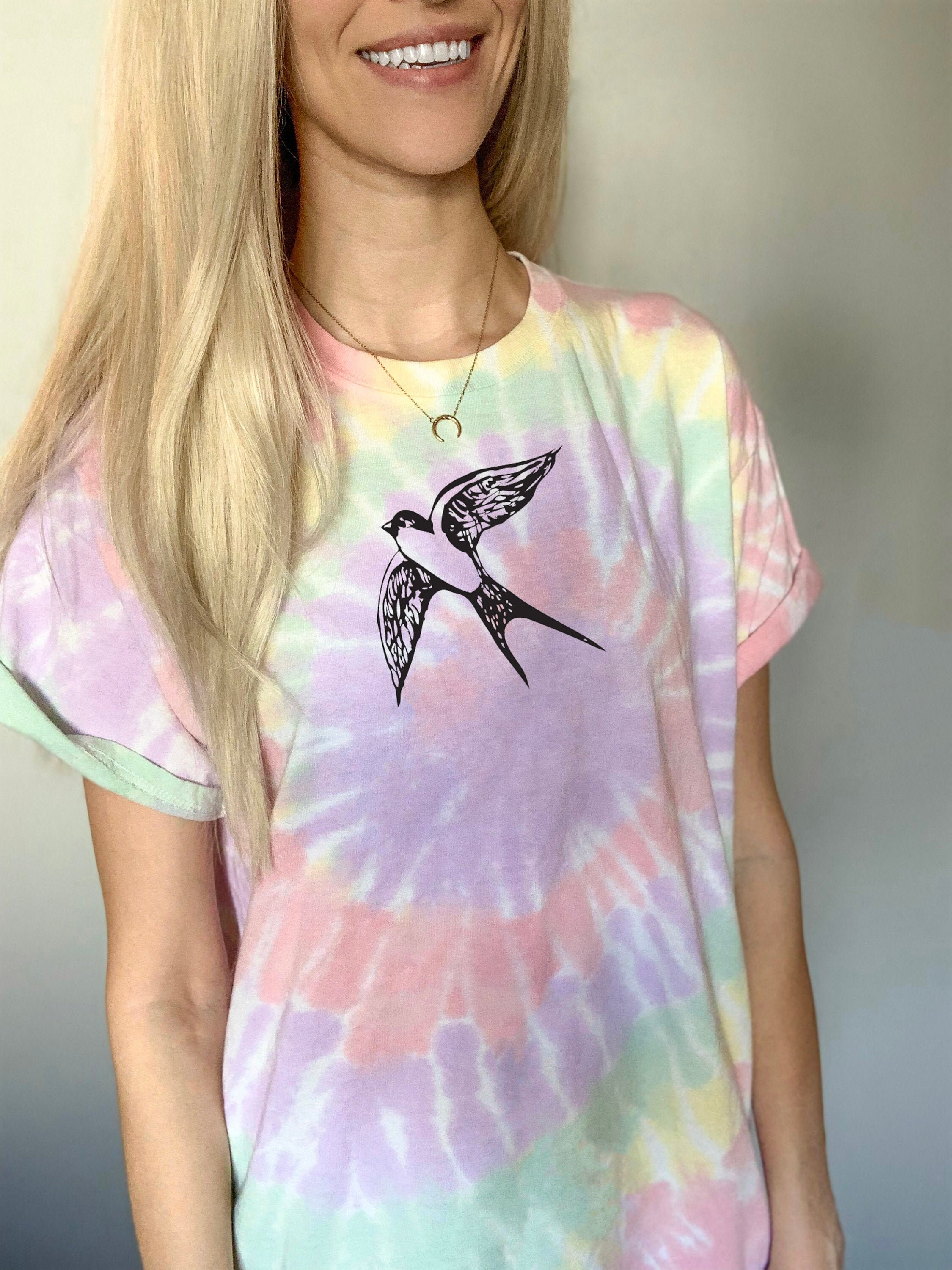 Gildan 5000 Tie Dye Mockup Hazy Rainbow 