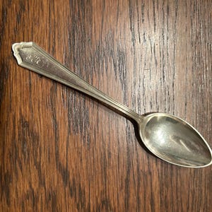 Vintage Sterling Silver Monogrammed Teaspoon