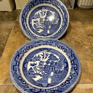 Ridgeway Blue Willow Soup Bowls - set of 2