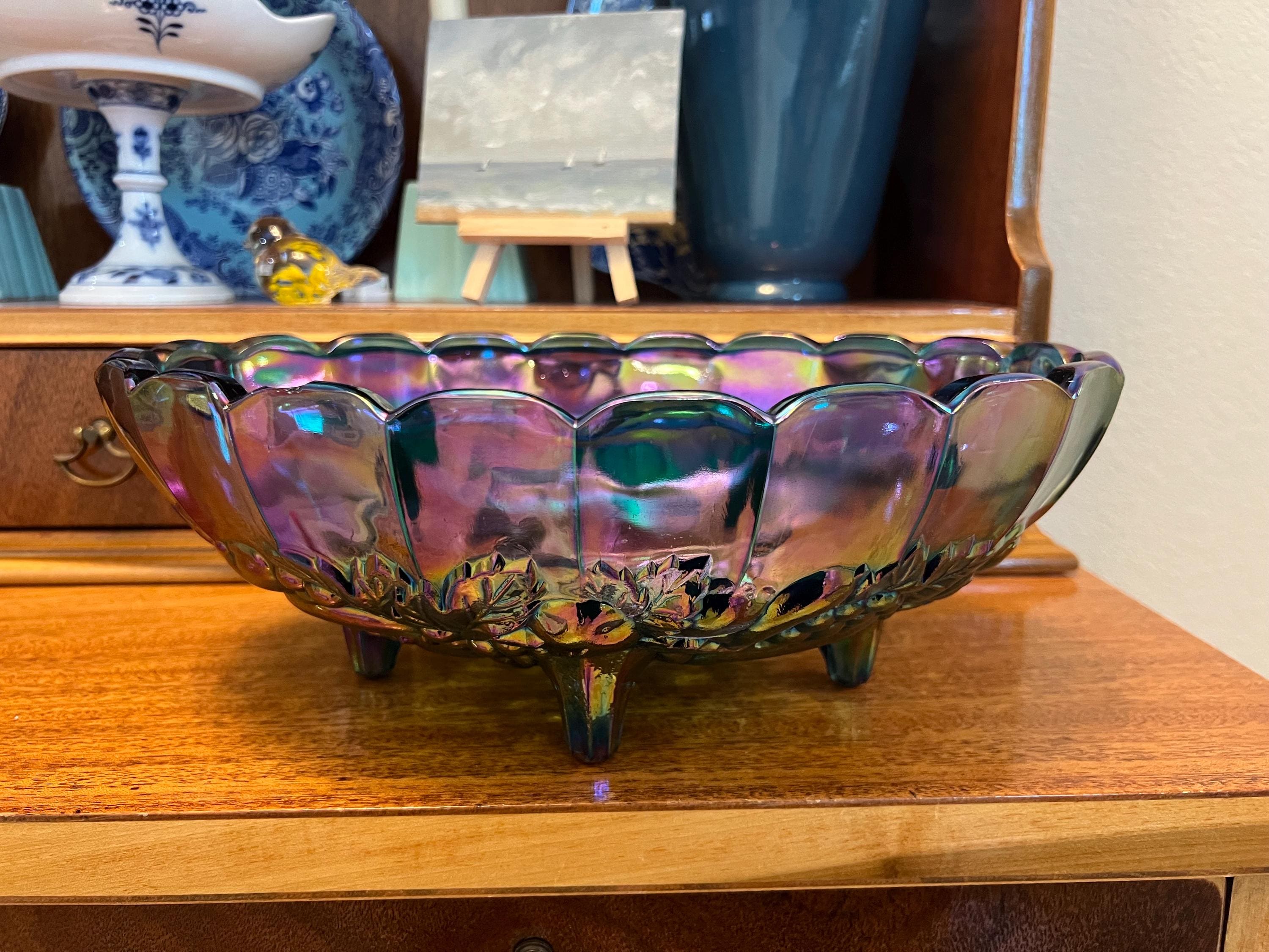 Blue Indiana Glass Bowl - Etsy